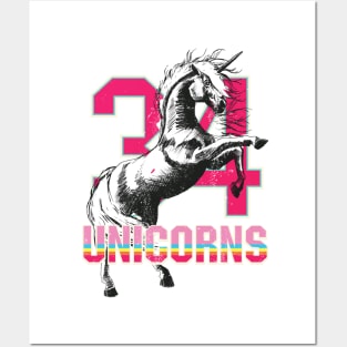 Unicorns T-shirt Posters and Art